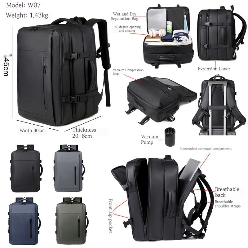 Large Capacity Backpack Waterproof Business Vacuum Compression Backpack